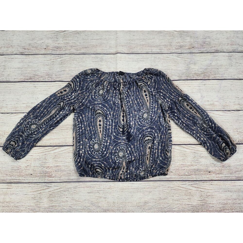 Lucky Brand Flowy Sheer Tunic Top Blouse Size Medium Boho Peasant Hippie Gypsy